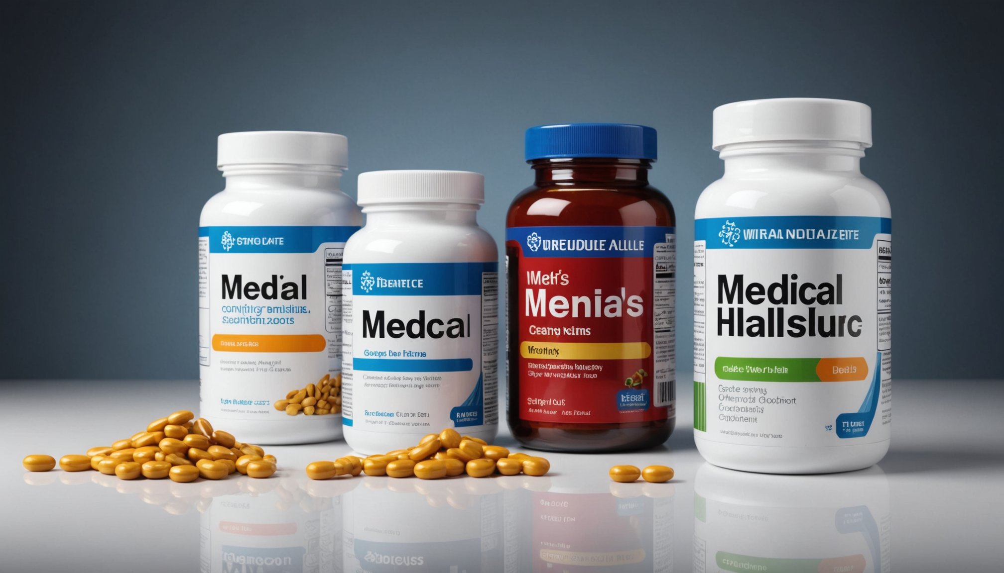 Comparison of men’s sexual health supplements showing vitamins, herbal extracts, amino acids, and lifestyle approaches