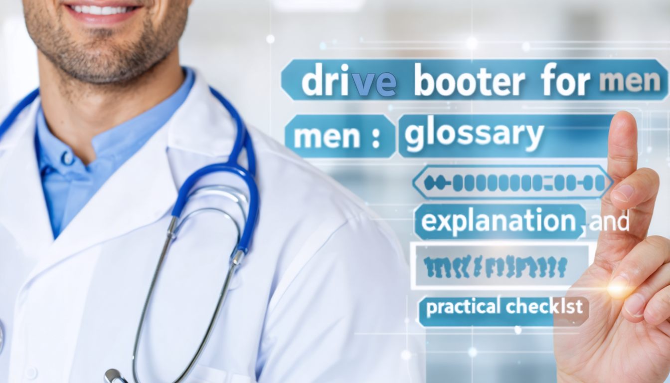 Doctor consulting a male patient about low libido and sex drive boosters for men in a clinical setting